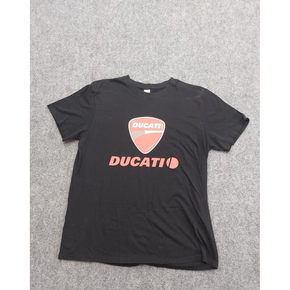 Ducati Shirt Mens Extra Large Black Spellout Graphic Tee Short Sleeve Crew Neck